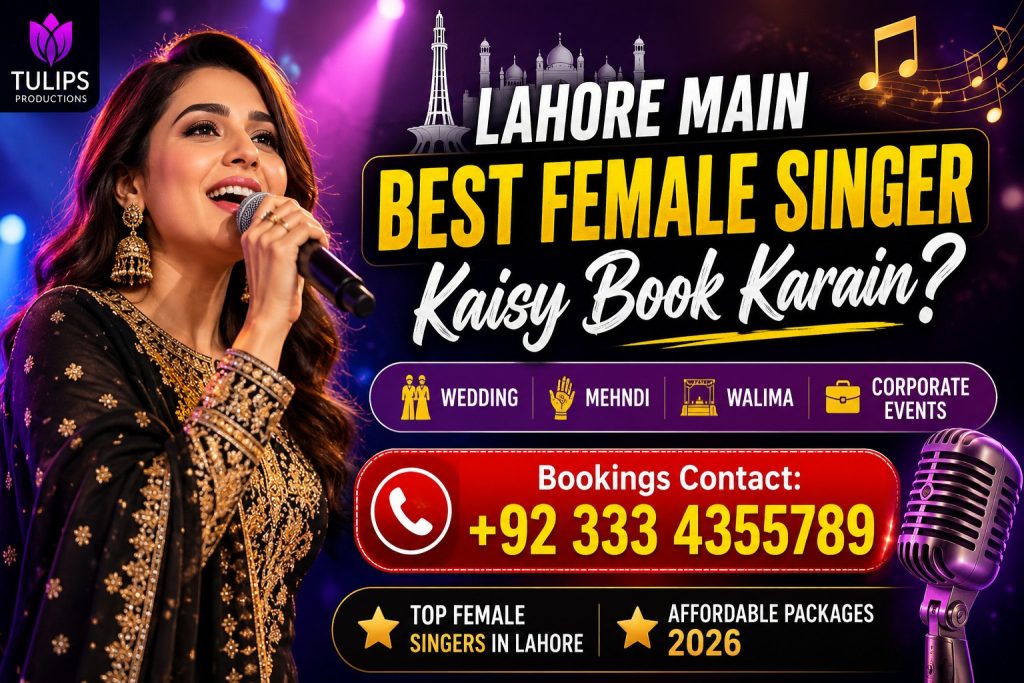 Female singer booking in lahore Tulips Productions