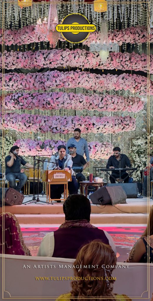 Nadeem Abbas live wedding performance in Pakistan managed by Tulips Productions